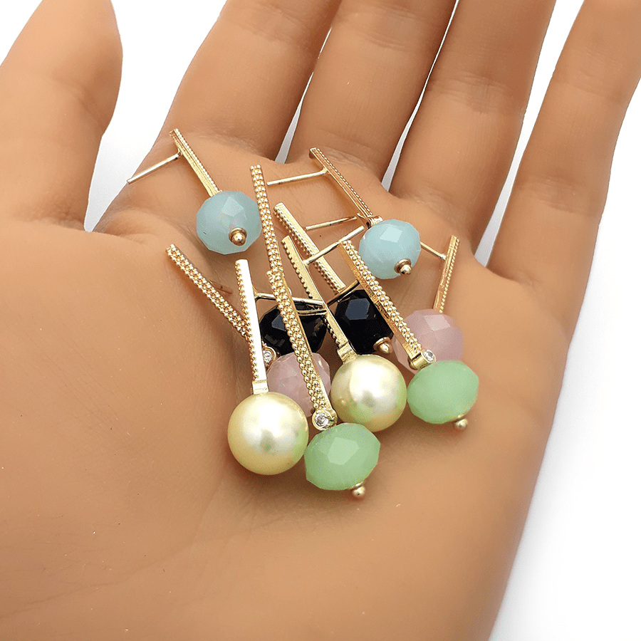 BRINCO PALITO COM ESFERA FACETADA