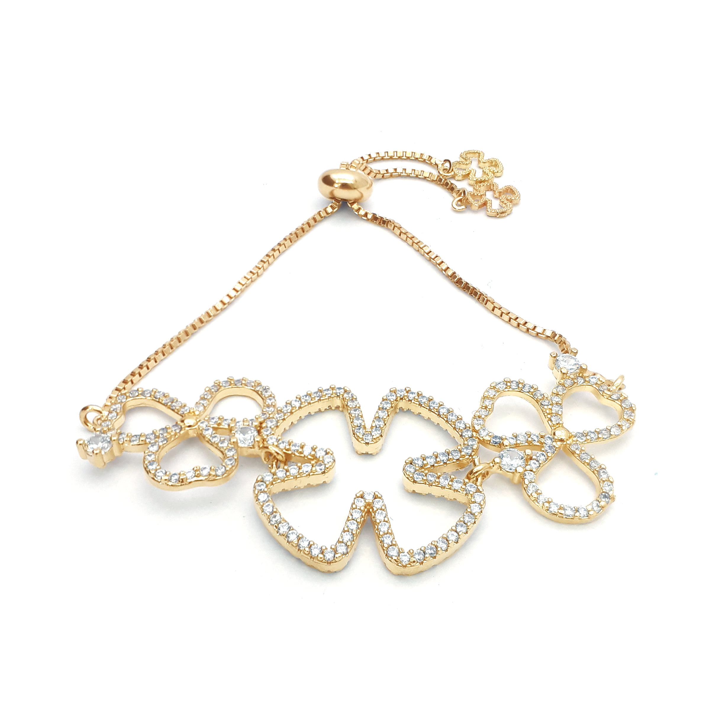 Pulseira regulável com zircônia