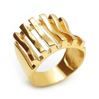 ANEL DOURADO gradeado