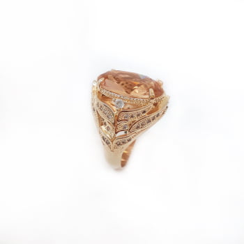 Anel feminino com pedra grande