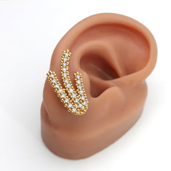 BRINCO EAR CUFF COM ZIRCÔNIA