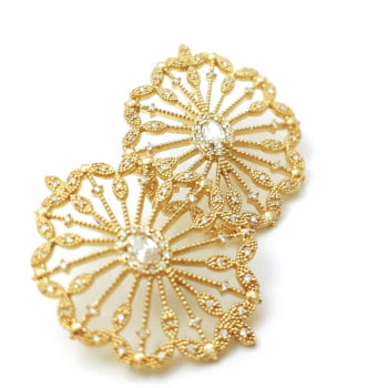 BRINCO FILIGRANA FOLHEADO 18K 