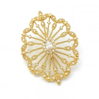 BRINCO FILIGRANA FOLHEADO 18K 