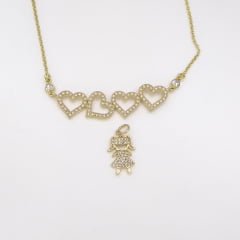 Colar coração  amor de mãe pg8577