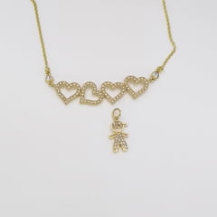 Colar coração  amor de mãe pg8577