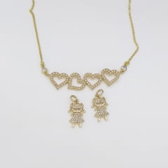 Colar coração  amor de mãe pg8577