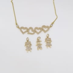 Colar coração  amor de mãe pg8577