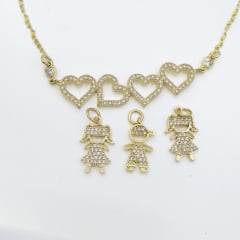 Colar coração  amor de mãe pg8577