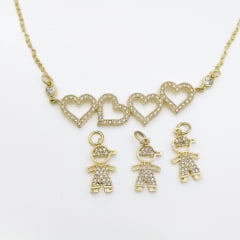 Colar coração  amor de mãe pg8577