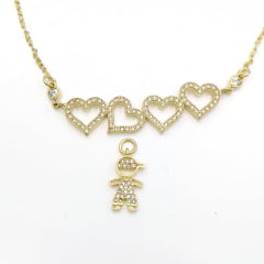 Colar coração  amor de mãe pg8577
