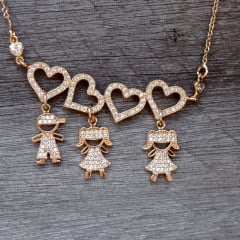 Colar coração  amor de mãe pg8577