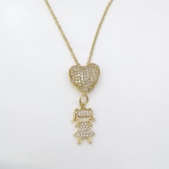 Colar coração  amor de mãe pg8579