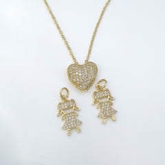 Colar coração  amor de mãe pg8579