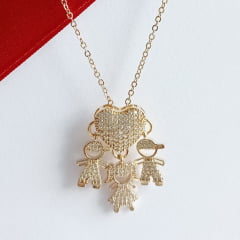 Colar coração  amor de mãe pg8579