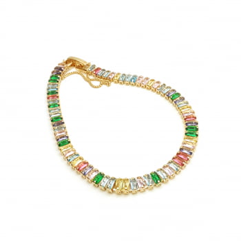 CONJUNTO RIVIERA PULSEIRA & COLAR MULTICOLORIDO