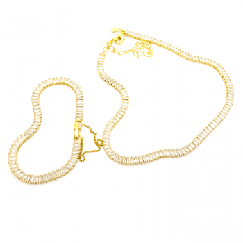 CONJUNTO RIVIERA PULSEIRA & COLAR MULTICOLORIDO