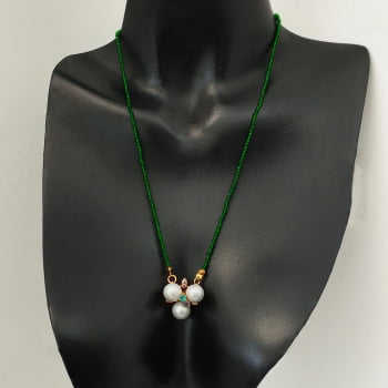 CONJUNTO PEROLA E CRISTAL COLORIDO