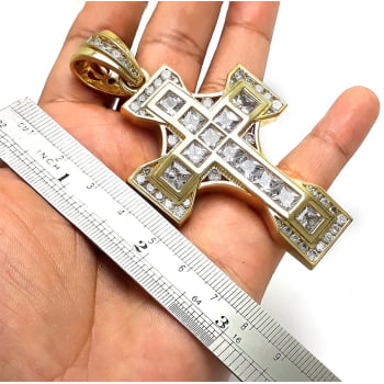 Pingente Crucifixo Cravejado 8,00cm