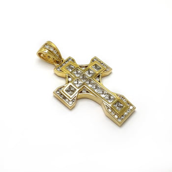 Pingente Crucifixo Cravejado 8,00cm