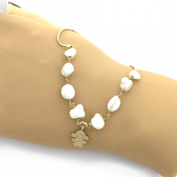 PULSEIRA COM PÉROLA NATURAL MENINO/MENINA 