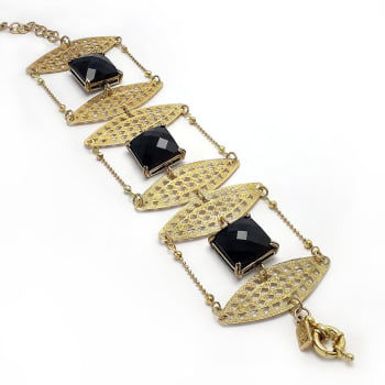 Pulseira com pedra quadrada