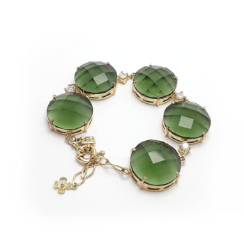 Pulseira com pedras redondas