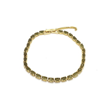 Pulseira cravejada com pedras ovais