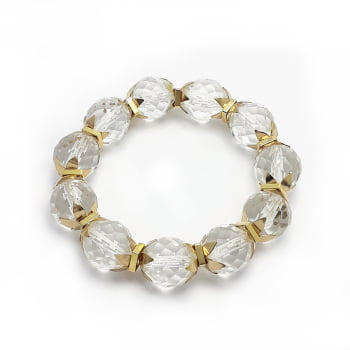 Pulseira cristais facetados