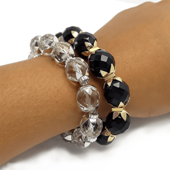 Pulseira cristais facetados