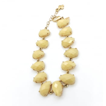 Pulseira com pedras gotas coloridas