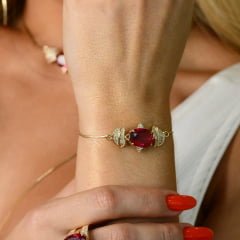 Pulseira regulável com pedras