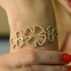Pulseira regulável com zircônia