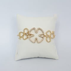 Pulseira regulável com zircônia